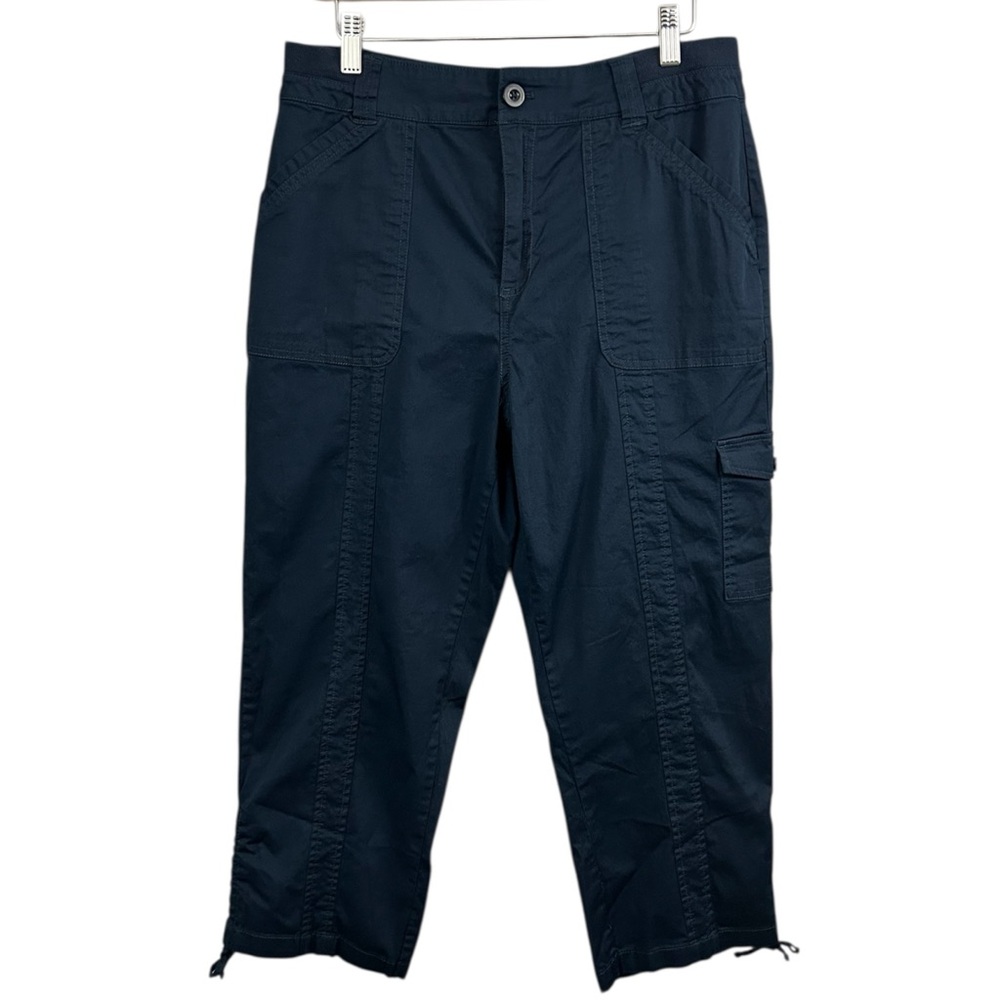 Christopher & Banks Navy Capri Cargo Pants Size 8